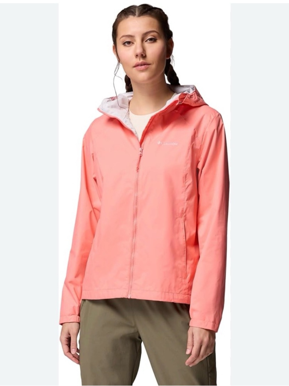 Columbia Women’s XL Scattered Showers Jacket With Pockets In Alpenglow NEW